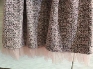 Vestido niña rosa con bolso y cadena dorada