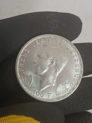Moneda plata luxemburgo escasa alta conservacion