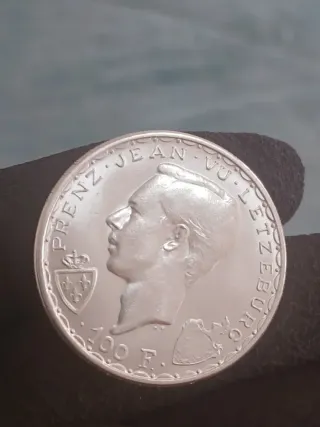 Moneda plata luxemburgo escasa alta conservacion