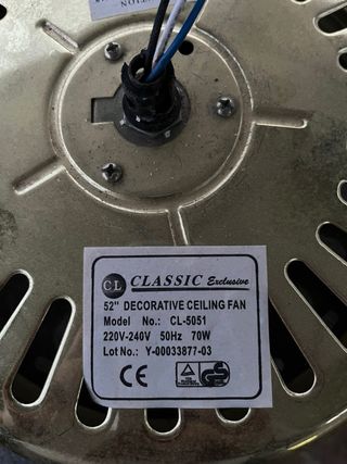 Lámpara Ventilador Techo Madera