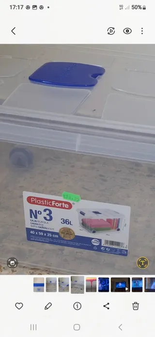 Due scatole di plastica per l'archiviazione