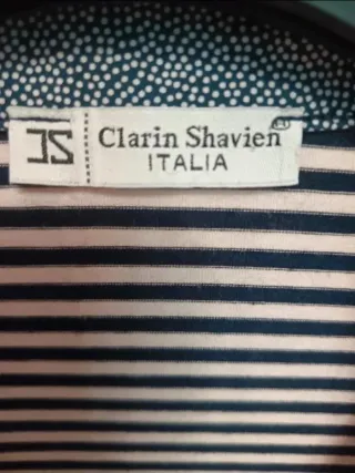 Polo donna Clarin Shavien righe blu/bianco