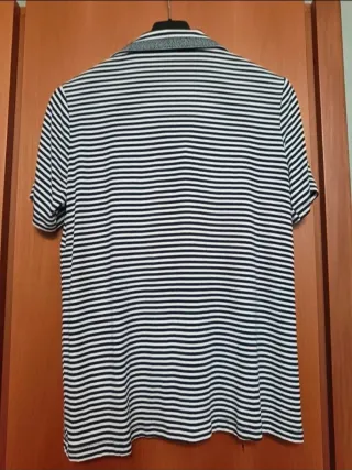 Polo donna Clarin Shavien righe blu/bianco