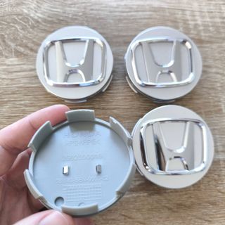 TAPABUJES HONDA 58mm GRIS MATE Y EMBLEMA CROMADO