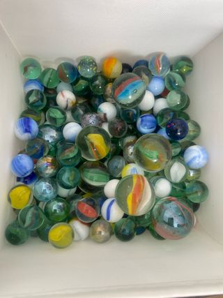 Lote de canicas de cristal