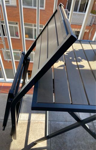 Conjunto mesa y 2 sillas terraza