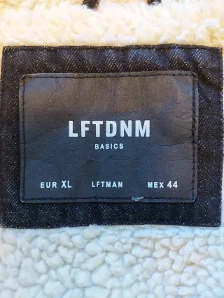 Chaqueta tejana negra forrada borrego L/XL