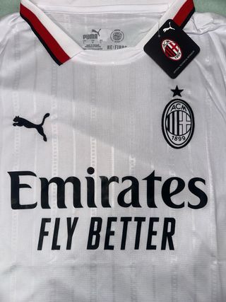 Camiseta AC Milan Blanca 2024/25 -Detalles Premium