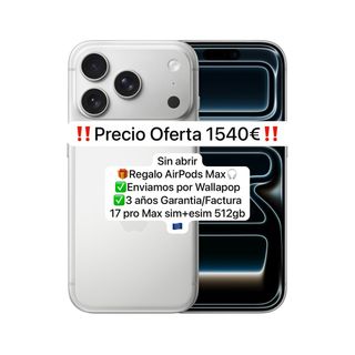 iPhone 17 Pro Max 512GB Plata SIN ABRIR