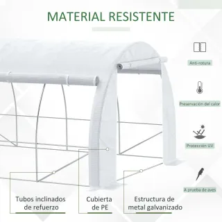 Invernadero Túnel Jardín 4x3x2m