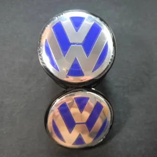 TAPABUJES VW 65mm AZUL EMBLEMA LLANTAS VOLKSWAGEN