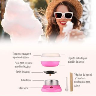 Máquina Algodón Azúcar Rosa