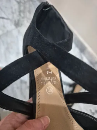 Sandalias tacón negras