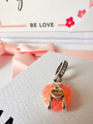 Pandora Charm Corazón Rosa Mom