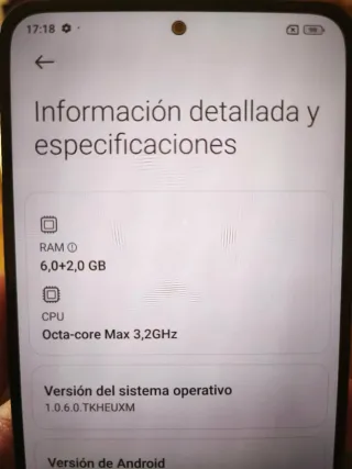 Xiaomi POCO F3 de 6GB de RAM y 128GB de memoria