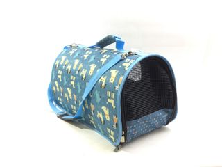 transportin de perros buena pet shop tela azul