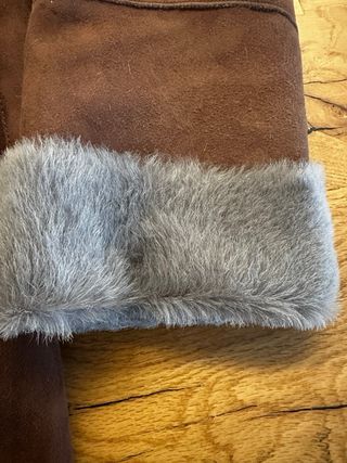 Abrigo piel vuelta marrón