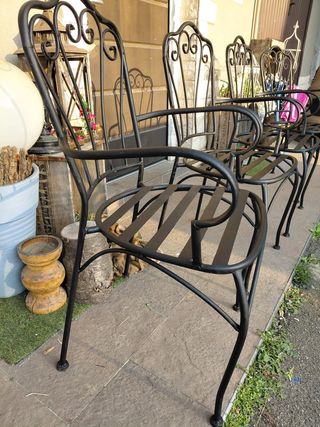 Sedie da giardino in metallo