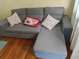 Sofá cama modular gris