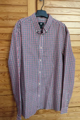 Camisa H&M Cuadros Rojo/Negro Talla L
