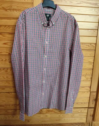 Camisa H&M Cuadros Rojo/Negro Talla L