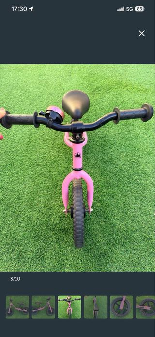 Bicicleta sin pedales rosa Sawyer