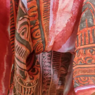 Falda envolvente estampada mujer