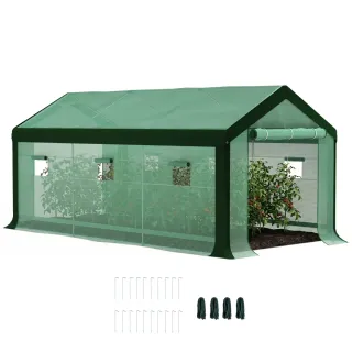 Invernadero Túnel 6x3x2,8m con 6 Ventanas