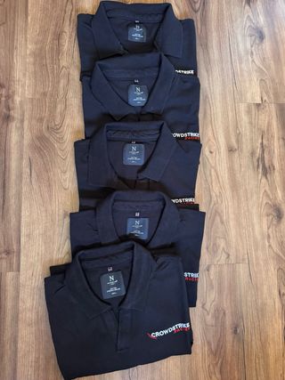 Polo Crowdstike Racing Hombre Talla L Negro