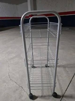 Carrito verdulero metálico 2 estantes