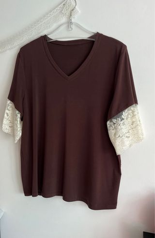 2 Camisetas Mujer Vestir Marrón y Roja