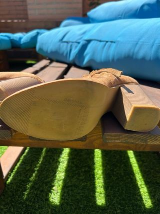 Botines camel tacón ancho