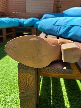 Botines camel tacón ancho