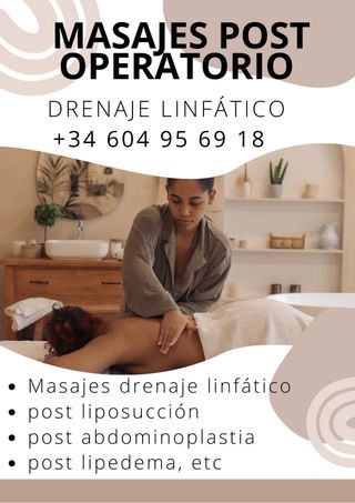 Masajes post operatorio y drenaje linfático