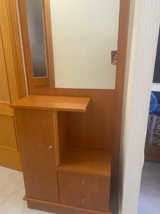 Specchio d'ingresso in legno