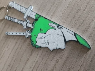 Portachiavi Zoro One Piece con spade
