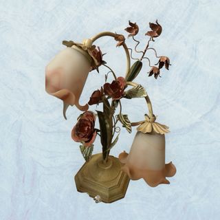 Lámpara vintage floral de sobremesa – Romántica-