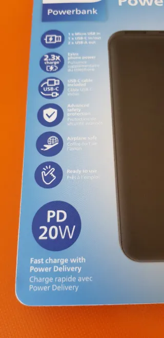 Powerbank Philips 20000 mAh PD 20W