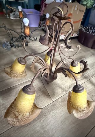 Lampade rustiche in metallo e ceramica