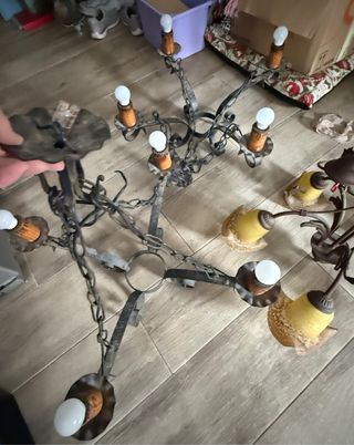 Lampade rustiche in metallo e ceramica