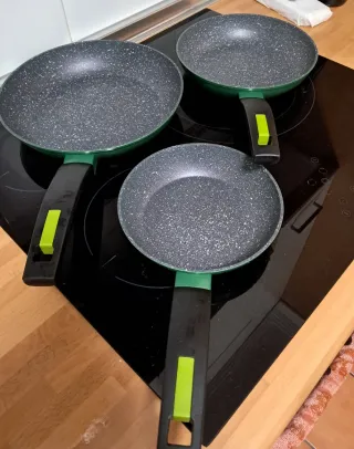 3 Sartenes inducción nuevas.
