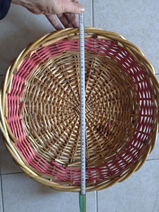 Cesto vimini intrecciato Ø 44 cm basso