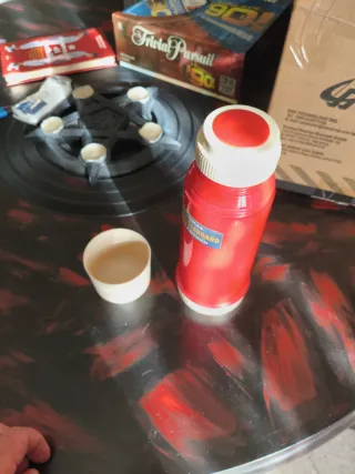 Thermos Thermostand Vintage Rosso Bianco