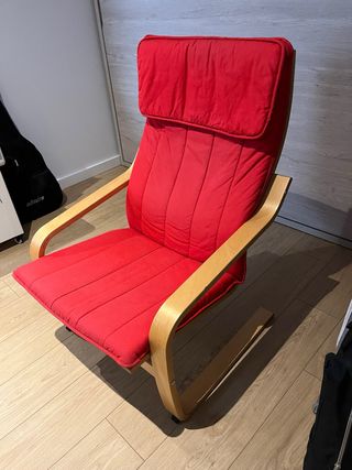 Silla butaca  Ikea Madera Roja