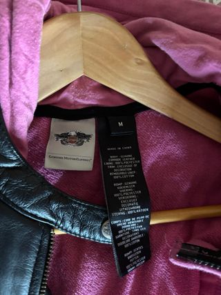 Chaqueta Harley-Davidson Moto Negra y Rosa