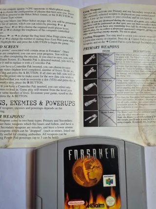 Forsaken + Manual de instrucciones Nintendo 64