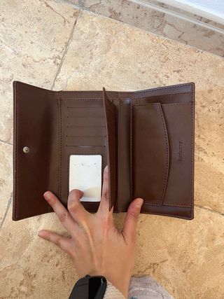 Monedero Burberry Cuadros Marrón y Beige