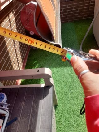 Toldo Rayas Naranja/Marrón - Casi Nuevo