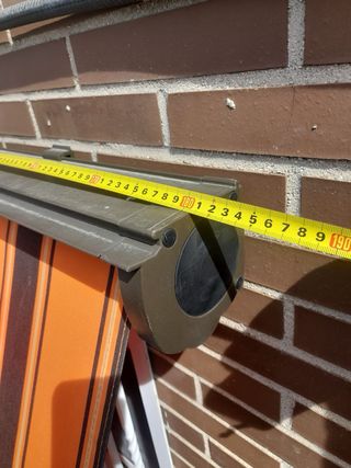 Toldo Rayas Naranja/Marrón - Casi Nuevo