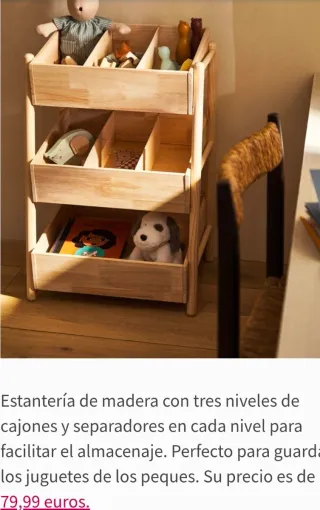 Estantería de Madera Zara Home